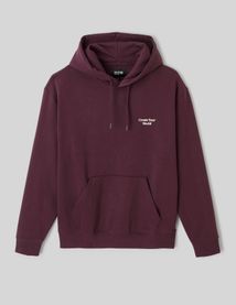 Sweat à capuche message brodé