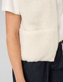 Gilet r&eacute;versible sans manches sherpa