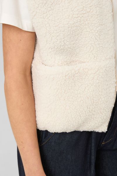 Gilet r&eacute;versible sans manches sherpa