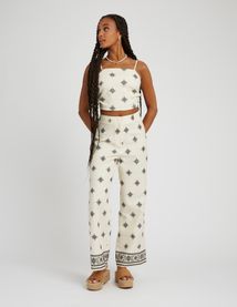 Pantalon brodé