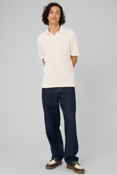 Polo maille c&ocirc;tel&eacute;e