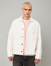 Veste boutonnée en twill