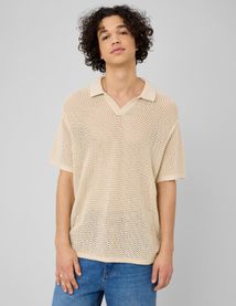 Polo en maille filet