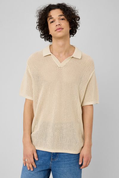 Polo en maille filet