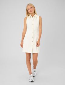 Robe sans manches boutonn&eacute;e