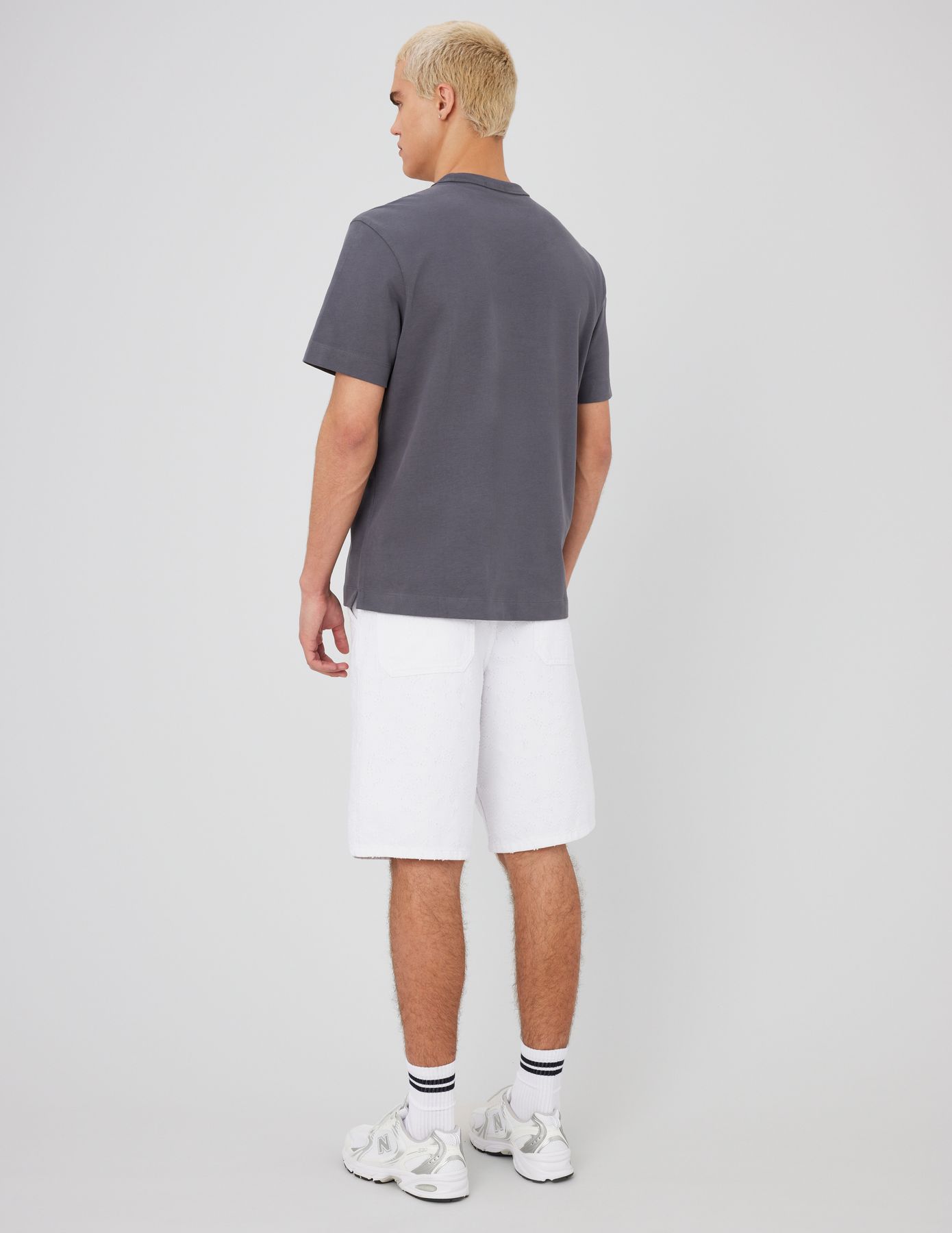 T-shirt lourd touché peau de pêche