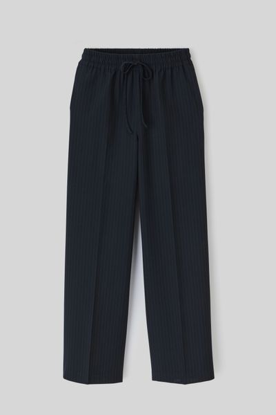 Pantalon rayé polyester recyclé