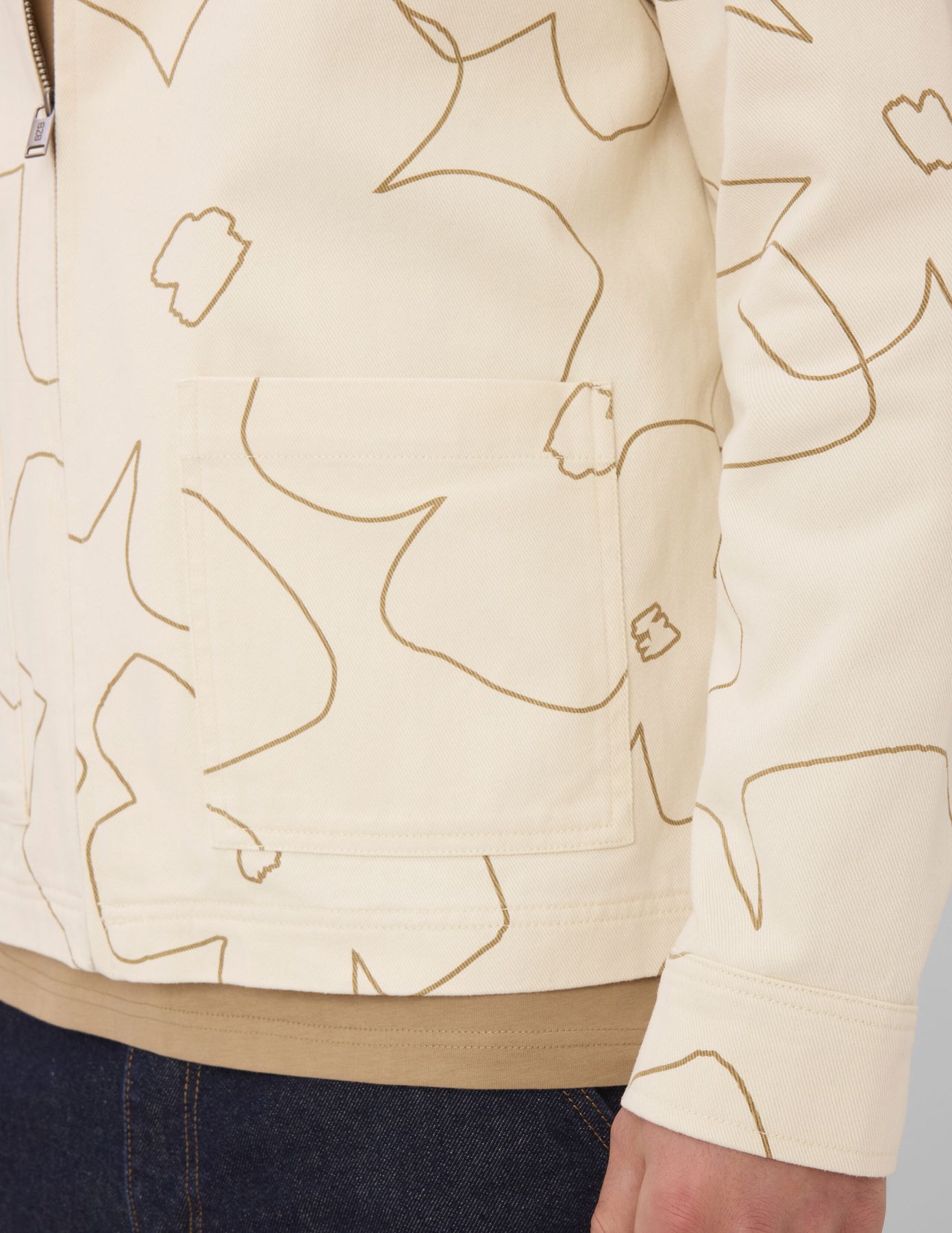 Veste zipp&eacute;e imprim&eacute;e