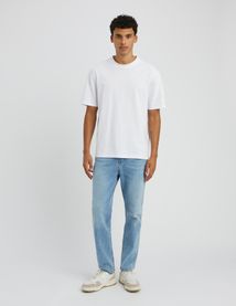 Jean straight triple stone