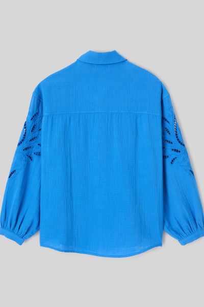 Chemise en gaze de coton unie