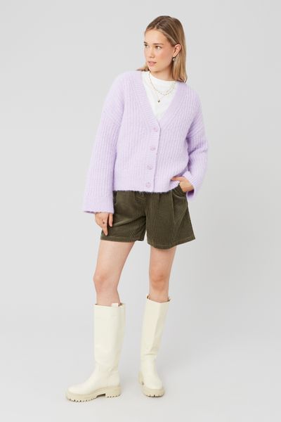 Gilet boutonné maille perlée