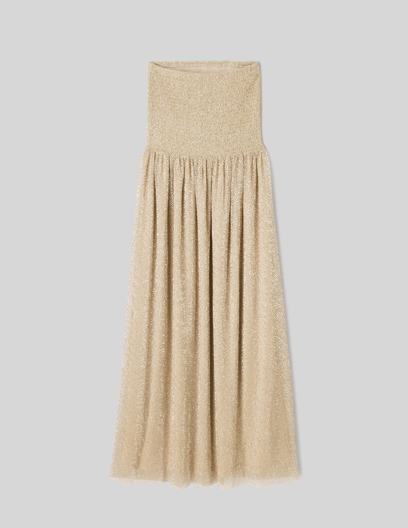 Robe longue bustier brillante