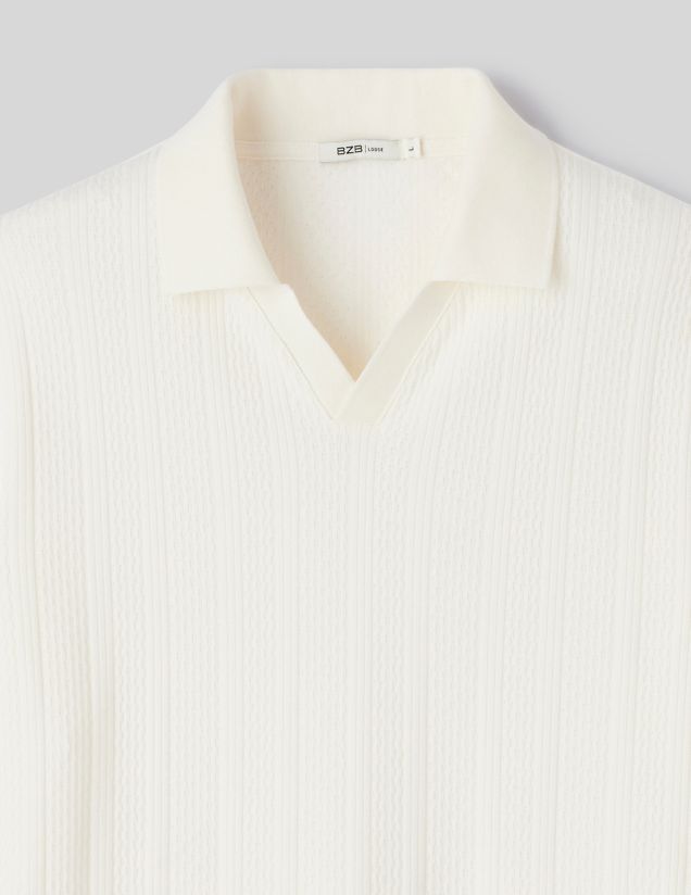 Polo maille fantaisie