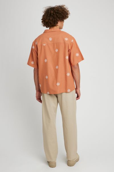 Chemise manches courtes brodée