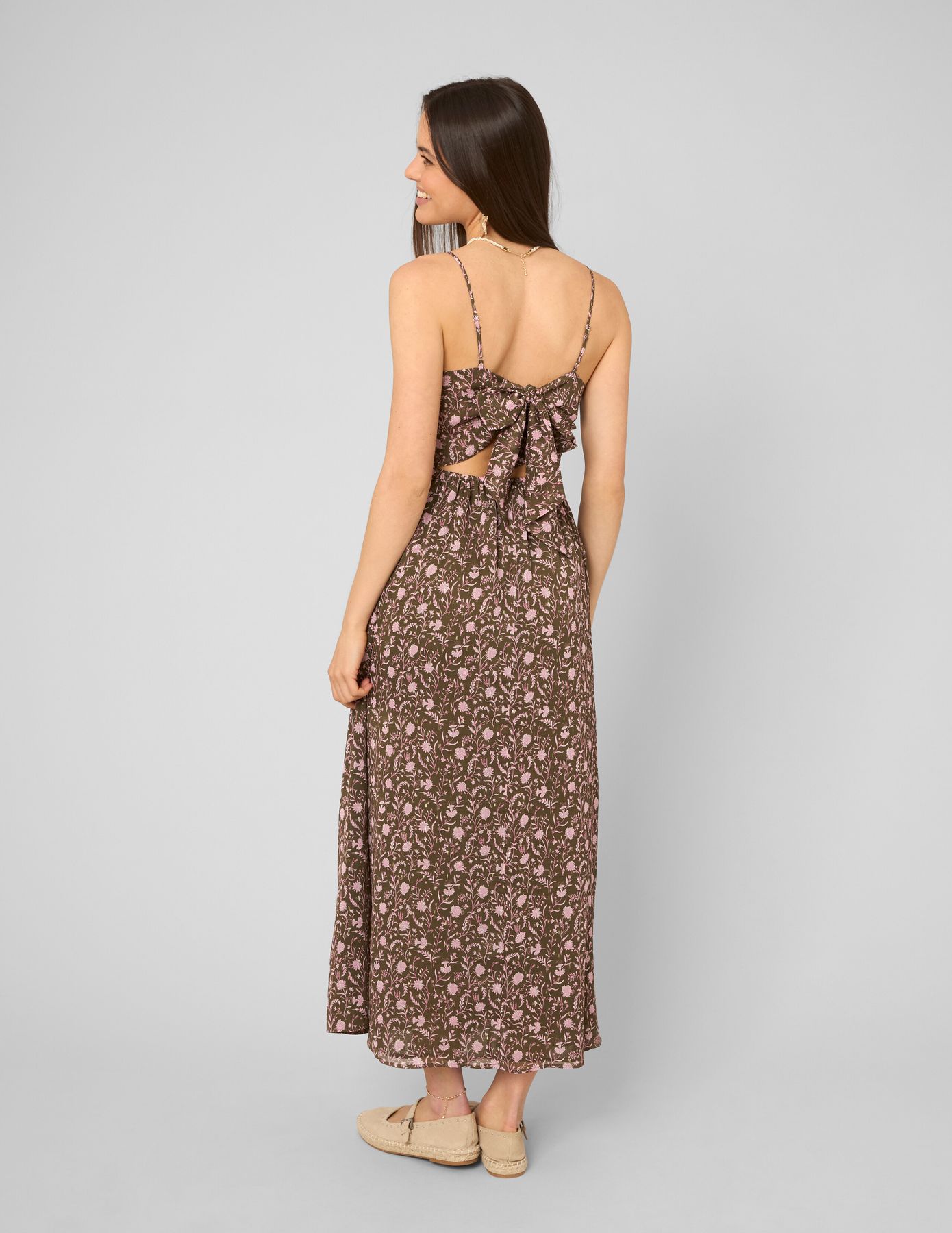 Robe longue imprim&eacute;e