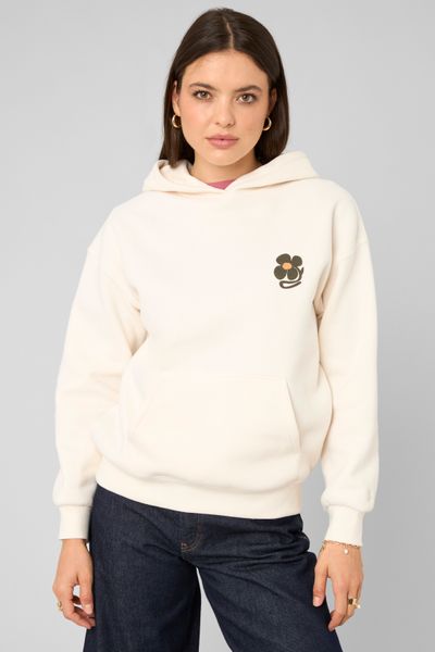 Sweat &agrave; capuche imprim&eacute; devant / dos