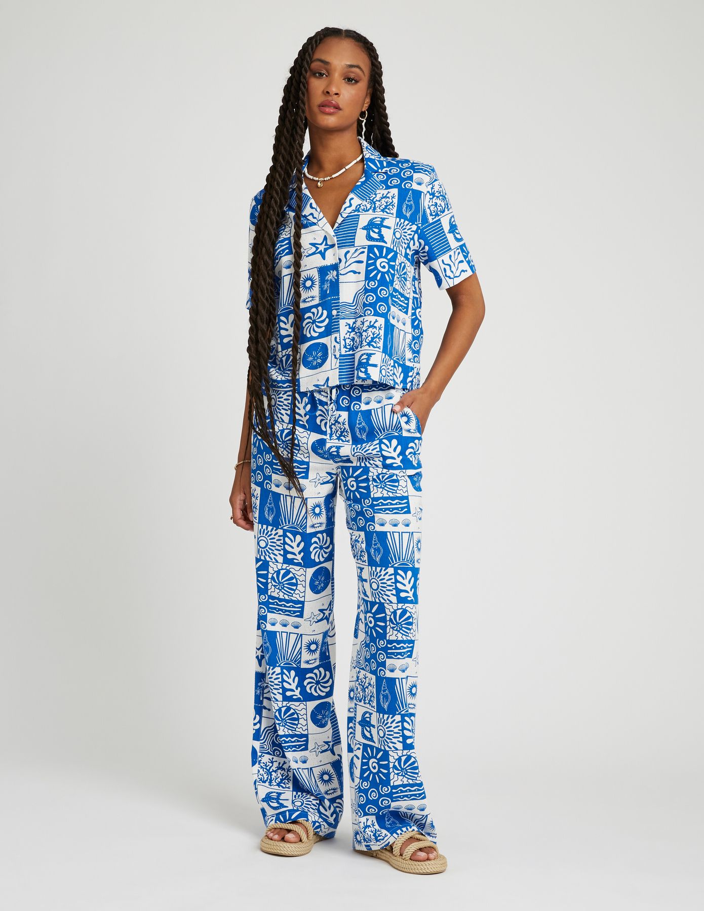 Pantalon fluide imprimé