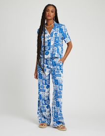 Pantalon fluide imprimé