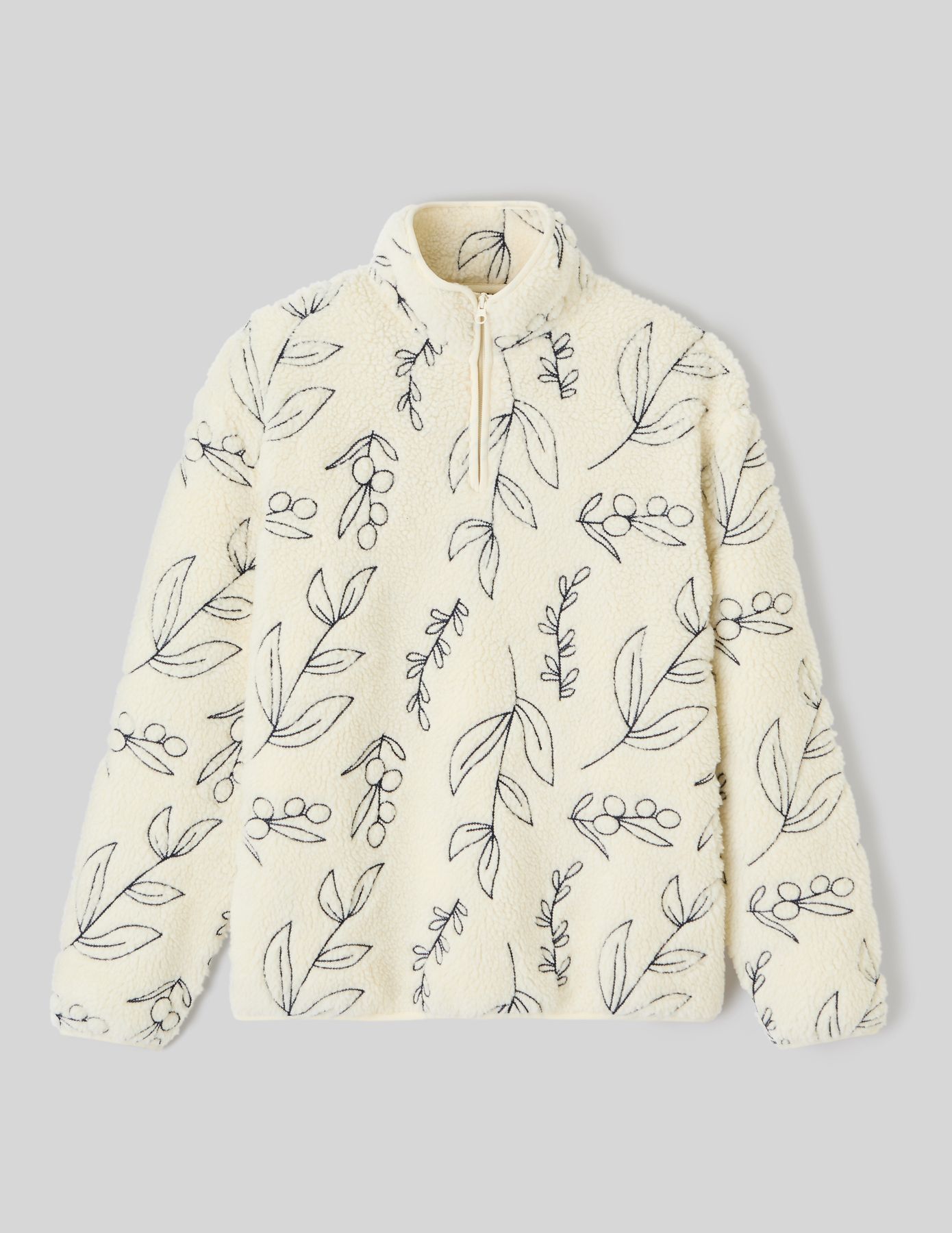 Sweat sherpa brodée