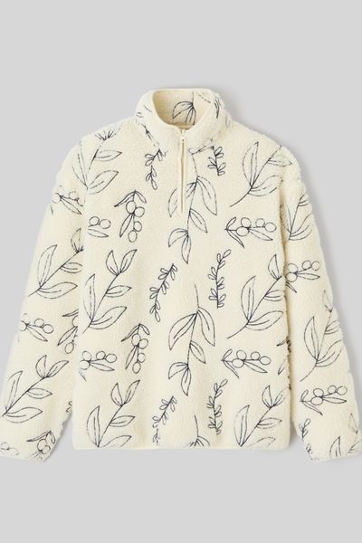 Sweat sherpa brodée