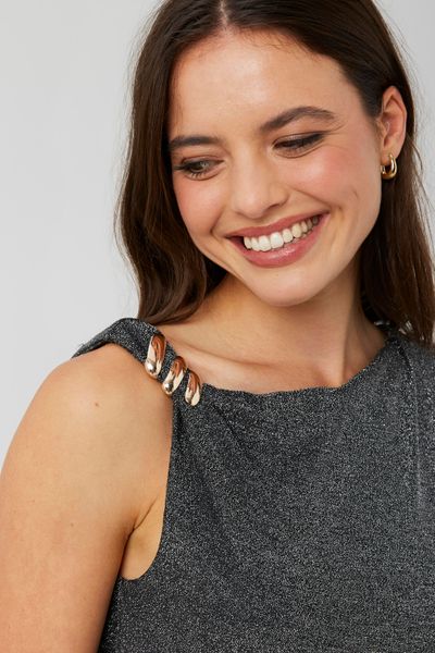 Robe en maille à paillettes
