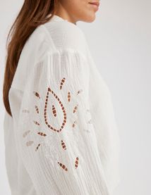 Chemise en gaze de coton unie