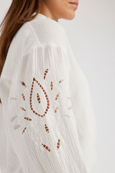 Chemise en gaze de coton unie
