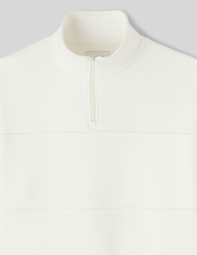 Sweat col montant zippé
