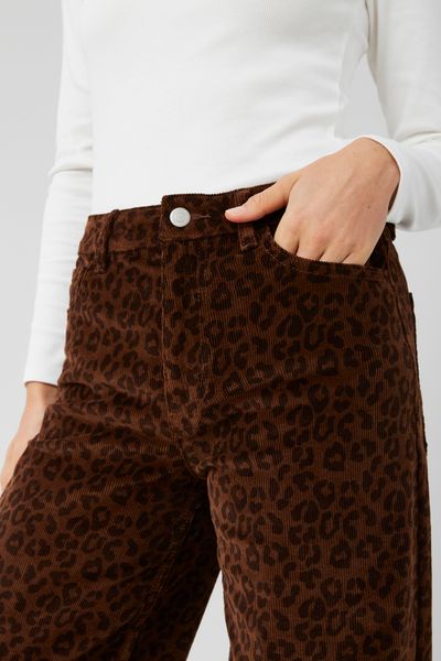 Pantalon velours léopard
