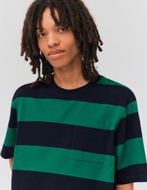T-shirt maxi rayures avec poche