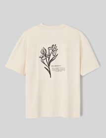 T-shirt patch dos imprimé