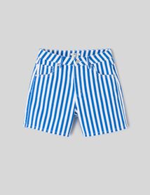 Short denim ray&eacute;