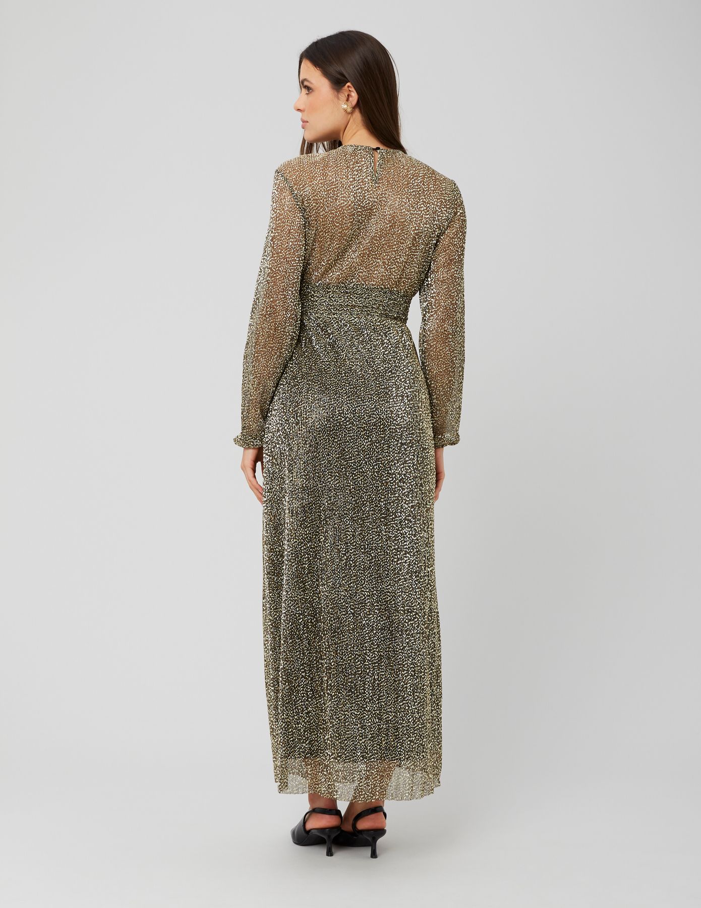 Robe longue pliss&eacute;e