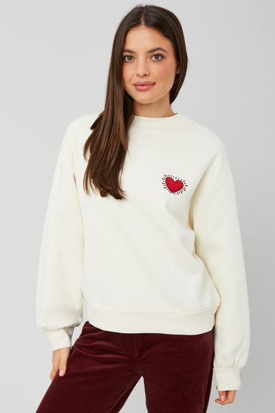 Sweat collab Keith Haring brodé