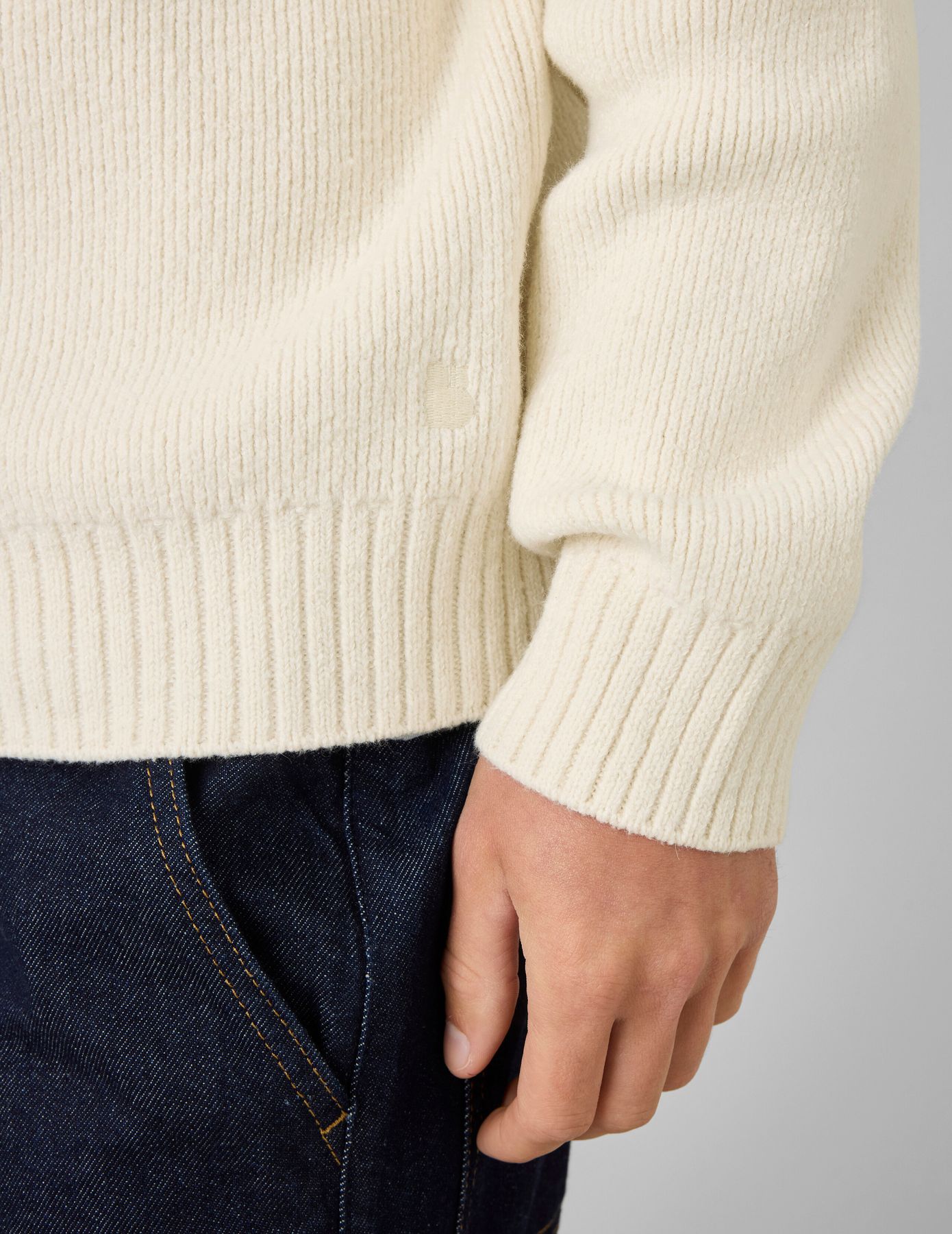 Cardigan zipp&eacute; col polo