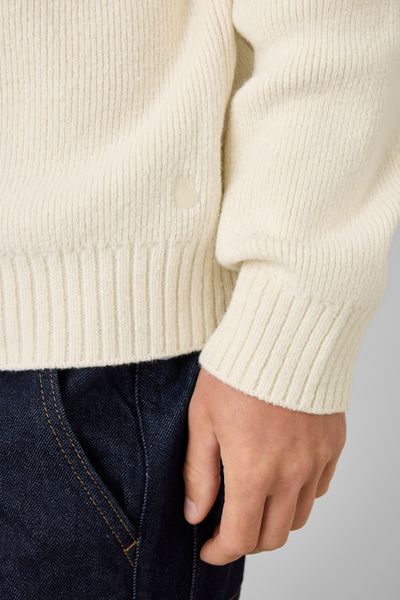 Cardigan zipp&eacute; col polo