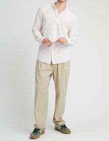Chemise coton lin unie