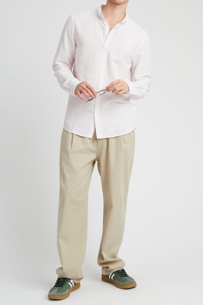Chemise coton lin unie
