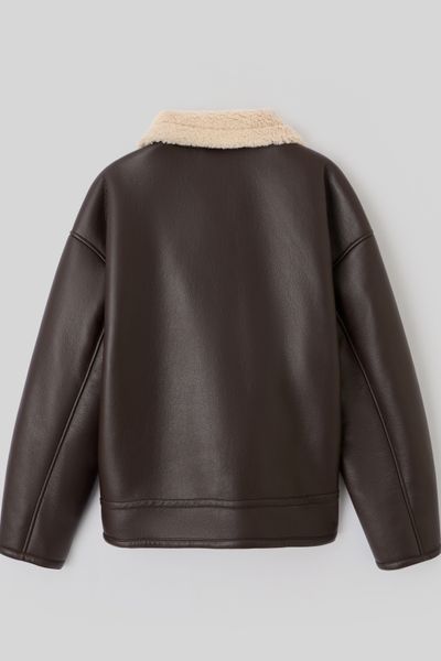 Blouson zippé col sherpa