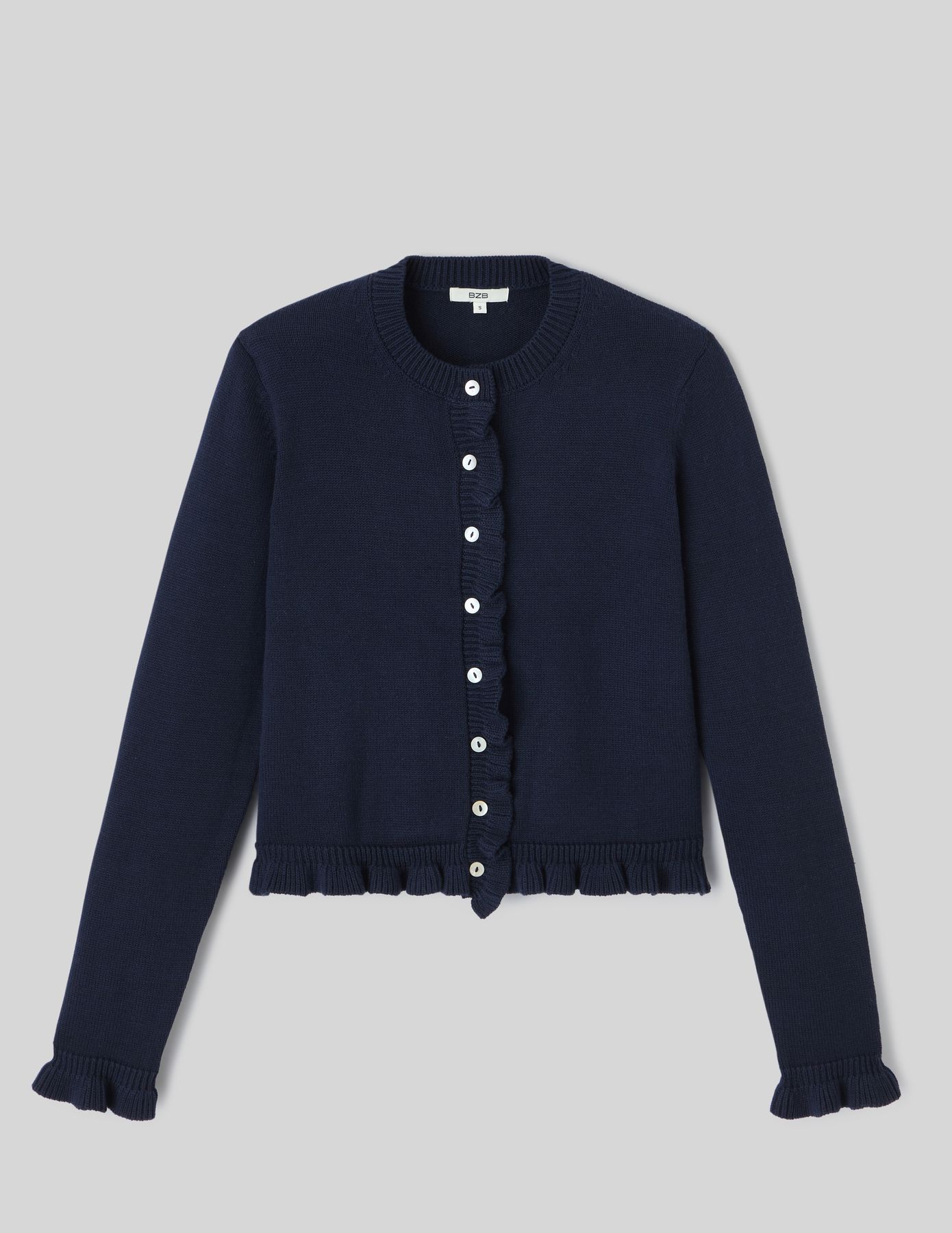 Gilet boutonn&eacute; &agrave; volants