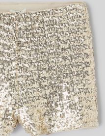 Short à sequins dorés