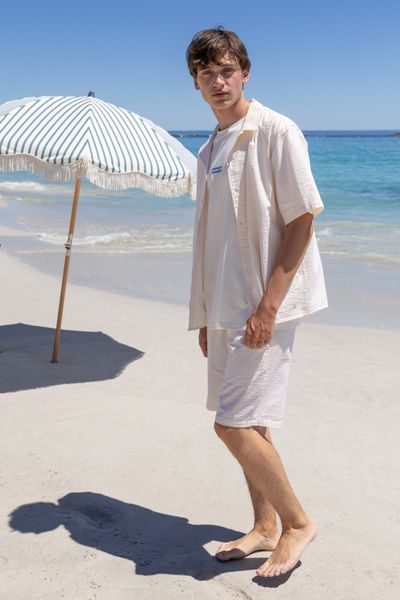 Bermuda ray&eacute; seersucker