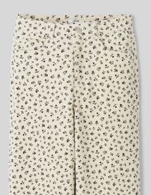 Pantalon velours wide leg imprimé