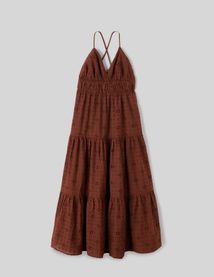 Robe longue broderie anglaise