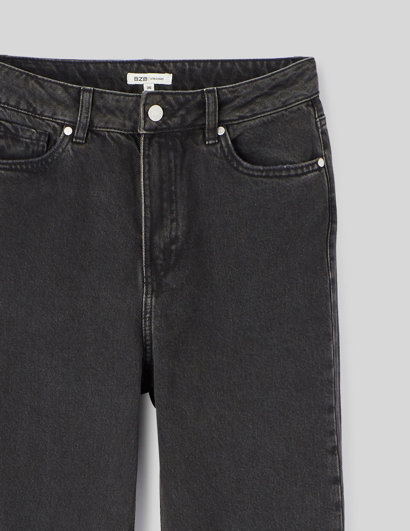Jean straight taille haute