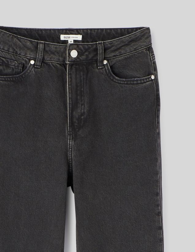 Jean straight taille haute