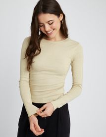 T-shirt dos nu pailleté