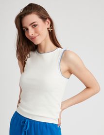 Débardeur surpiqûres fantaisie