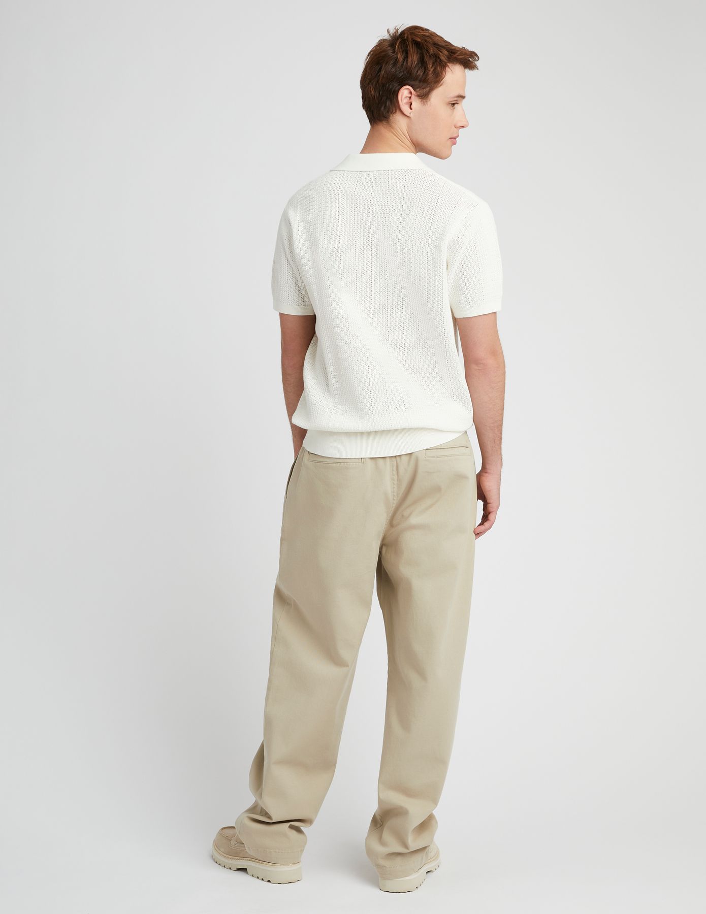 Polo maille ajourée