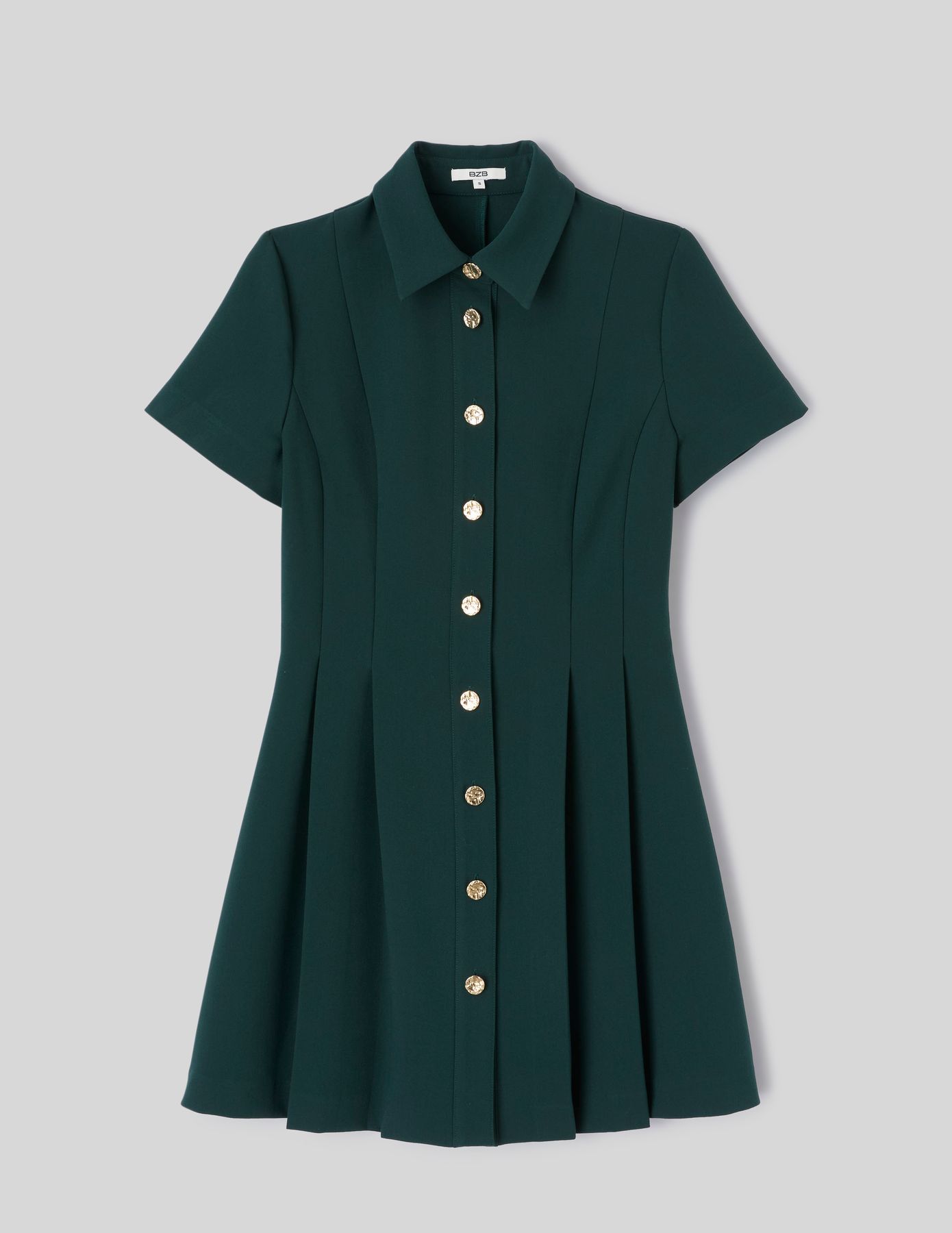 Robe col chemise boutonn&eacute;e